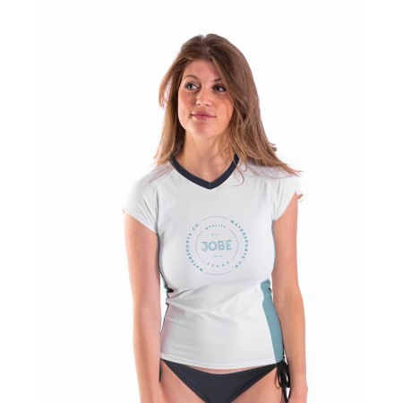 Jobe Rash Guard Shortsleeve Women V-Neck White